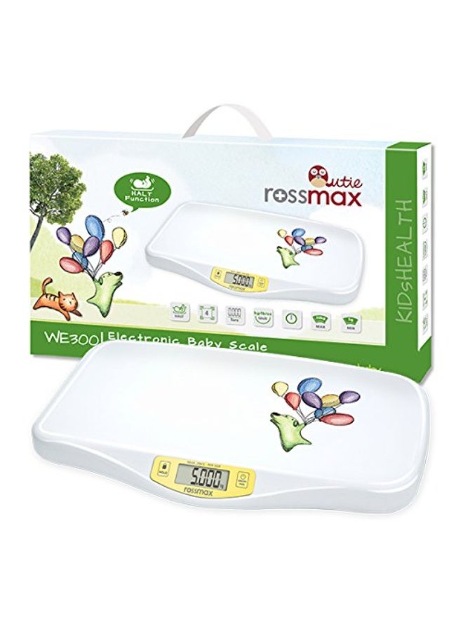 Rossmax WE300 Swiss Design Baby Weighing Scale (White) with Discretional Hold Function for Accurate Measurements | Infant weighing machine Ideal for Home and Nursery - Image 3