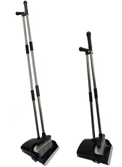 Xifando Xifando Extendable Long Handle Broom and Dustpan Set, Stainless Lightweight Upright Standing Broom and Dustpan Combo for Kitchen Lobby Office Living Room Household Indoor or Outside  - Image 2