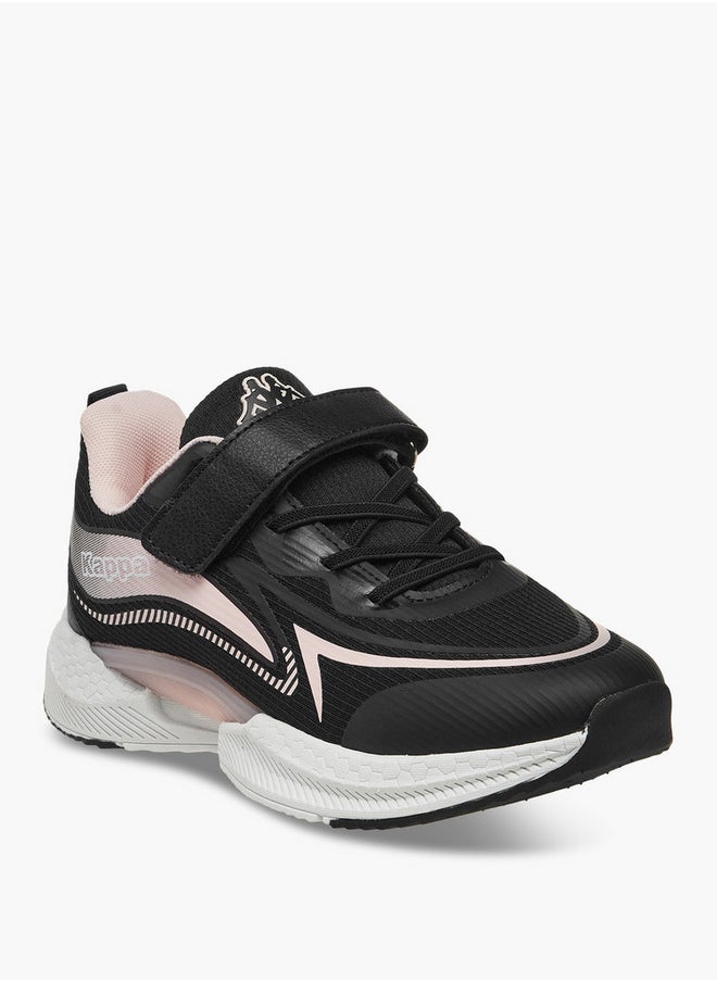 Kappa Girls' Logo Detail Sports Shoes with Hook and Loop Closure  - Image 2