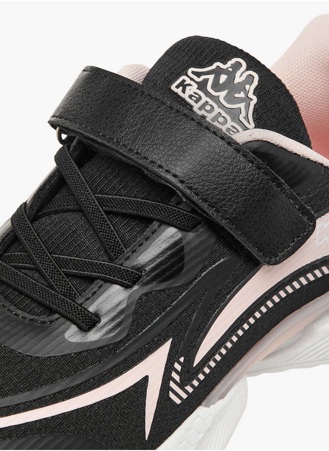 Kappa Girls' Logo Detail Sports Shoes with Hook and Loop Closure  - Image 4