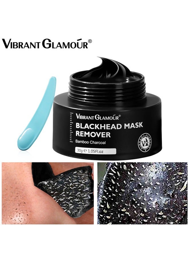 Vibrant Glamour Blackhead Remover Mask, Peel Off Face Mask, Charcoal Peel Off Black Mask, Deep Cleansing For Face Nose Blackhead Pores Acne, Facial Purifying And Clean Blackhead 30G - Image 2