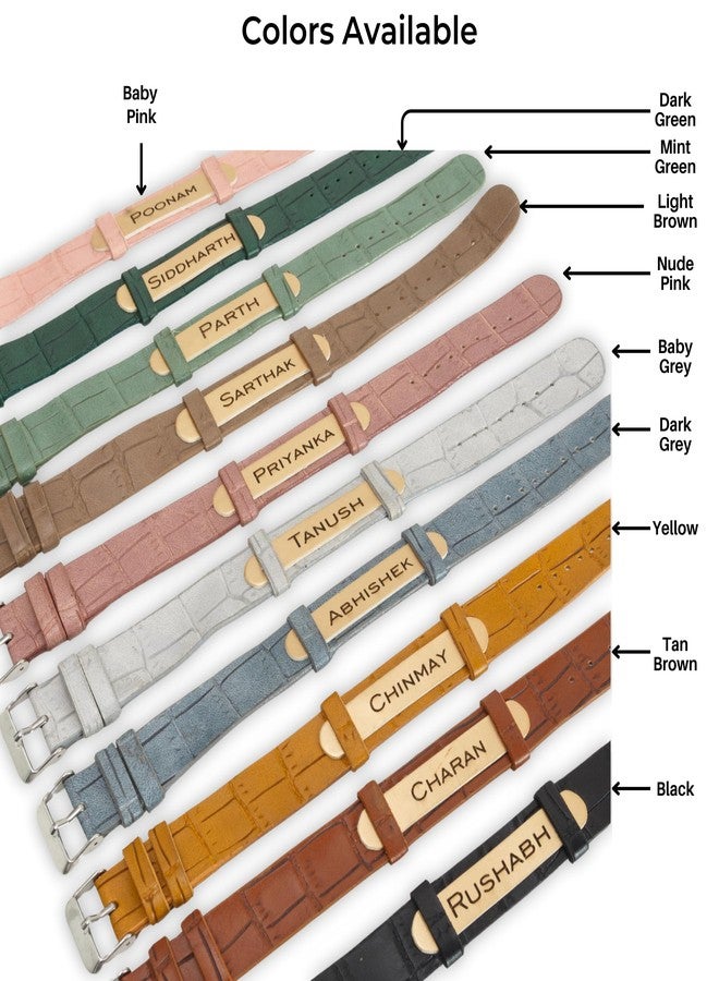 AICA Personalized Name Leather Mens Rakhi Bracelet Band for Brother | Customized Rakhi Set for Brother | Rakhis for Rakshabandhan | Bhaiya Bhabhi Rakhi Set - Image 4