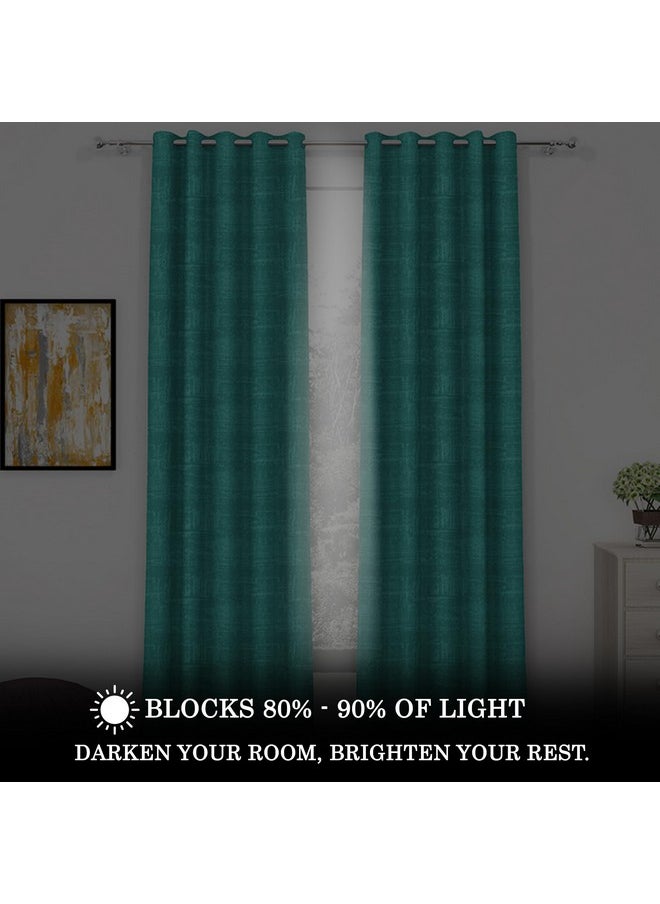 Story@Home Story@Home Blackout Window Curtains 5 Feet Set of 1 | Abstract Printed | 75% Room Darkening | Thermal Insulated Curtains | Curtain for Living Room | (118 x 152 cm, Cyan) | Perfect for Home Decor  - Image 3
