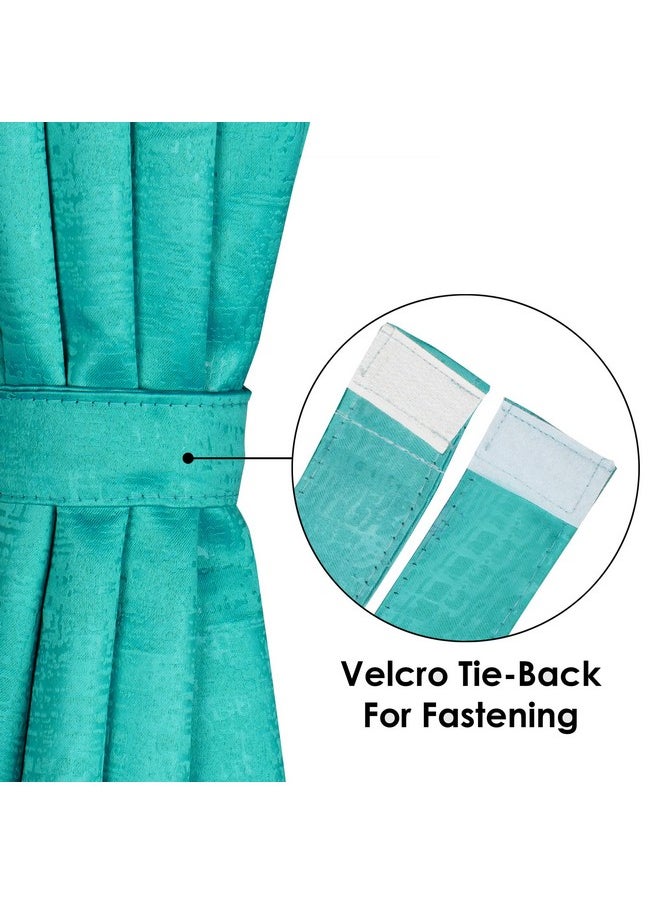 Story@Home Story@Home Blackout Window Curtains 5 Feet Set of 1 | Abstract Printed | 75% Room Darkening | Thermal Insulated Curtains | Curtain for Living Room | (118 x 152 cm, Cyan) | Perfect for Home Decor  - Image 5