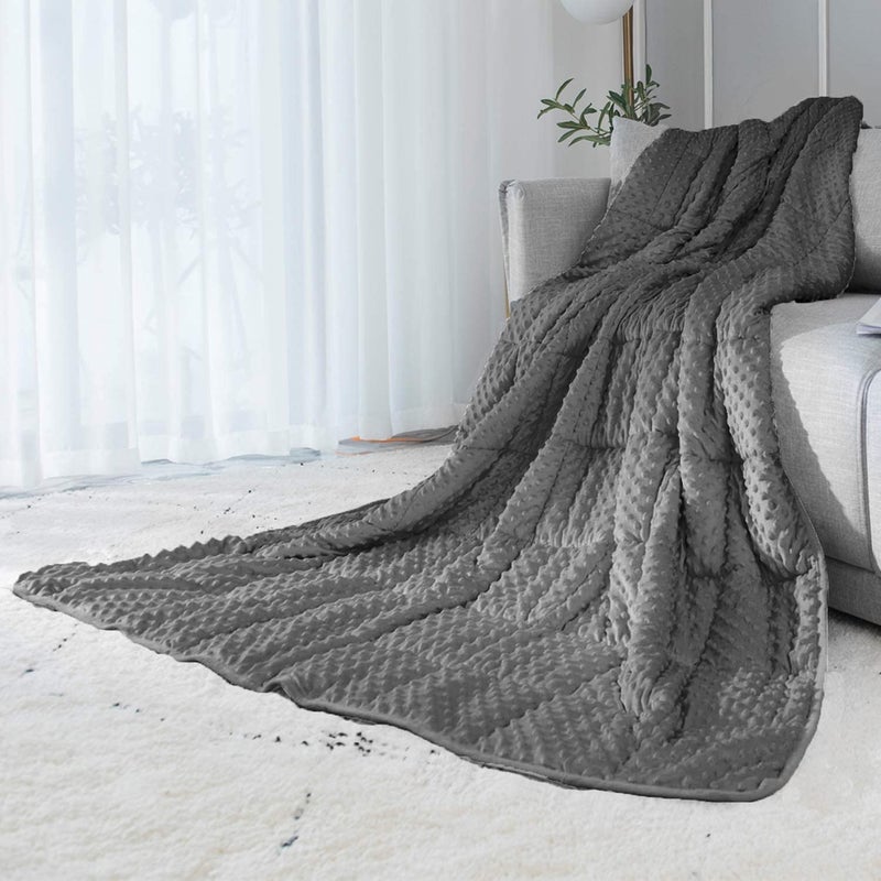 ALANSMA Reversible Weighted Blanket for All Season  Luxury Velvet  Warm and Cool  Adult Kids 5Lb Weighted Blanket  Enjoy Sleeping Anywhere(Grey 36""x48"" 5lbs) - Image 4