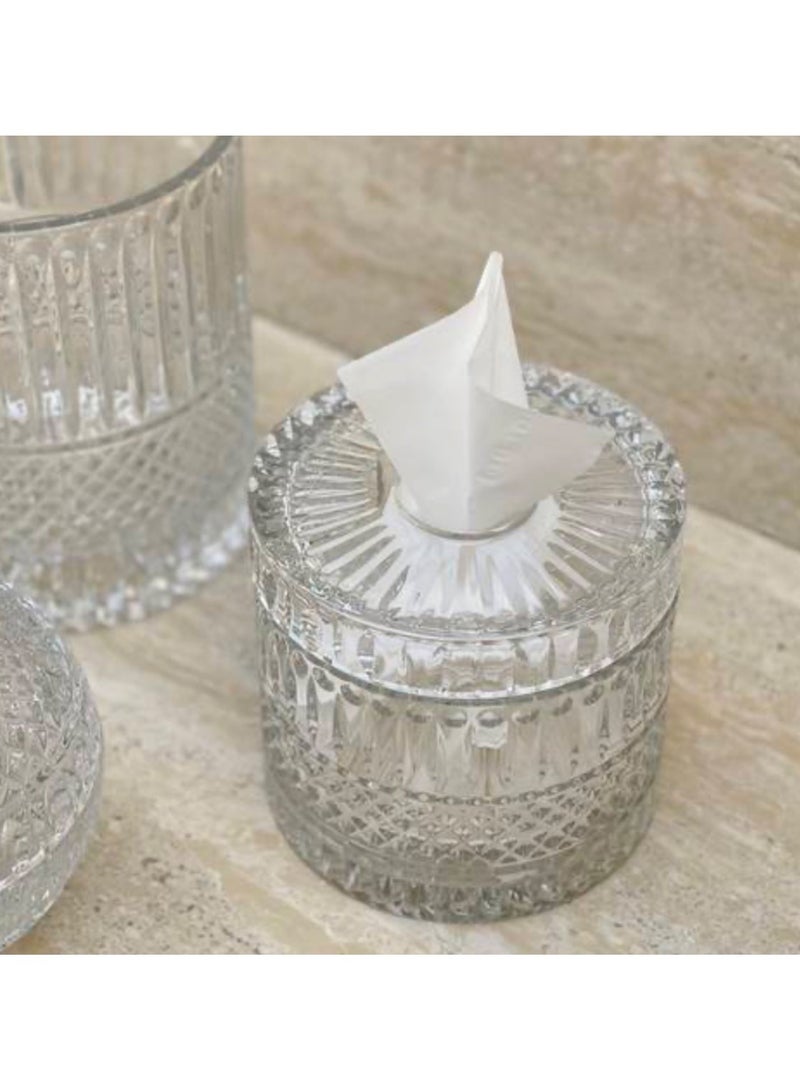 Two glass tissue boxes - Image 2