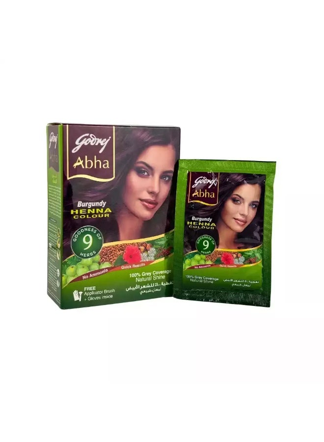 Godrej لون الحناء بورجوندي من جودريج أبهى مع فوائد 9 أعشاب - 60 جرام - Image 1
