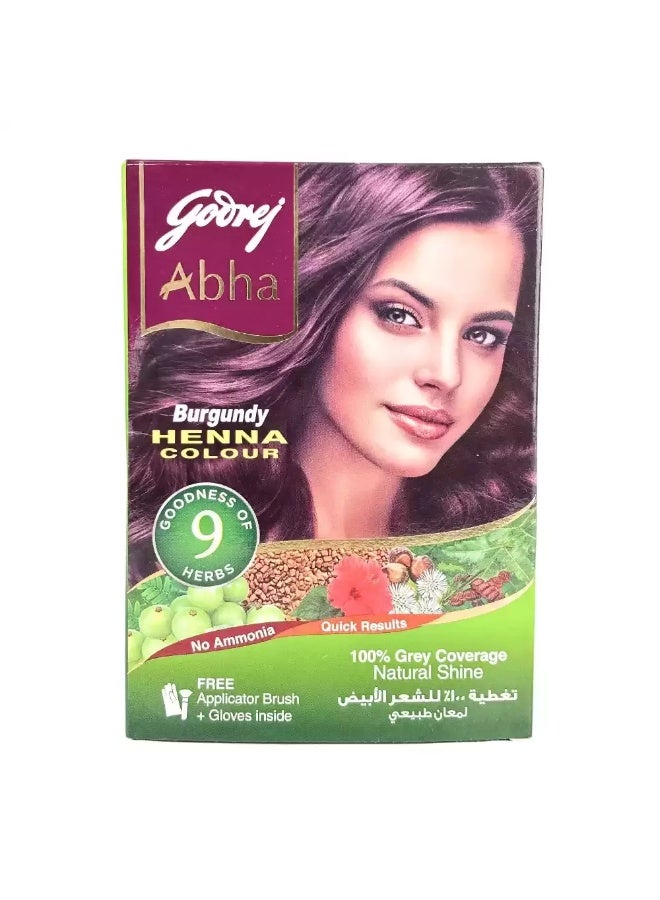 Godrej لون الحناء بورجوندي من جودريج أبهى مع فوائد 9 أعشاب - 60 جرام - Image 2