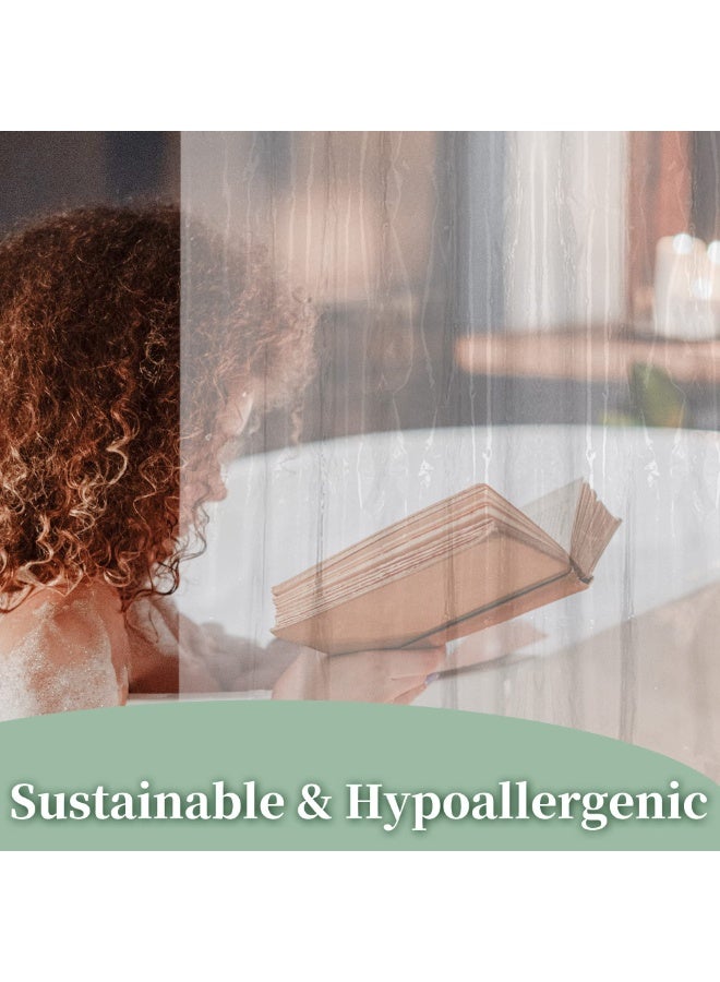 NIBEMINENT Plastic Shower Liner Clear - Premium PEVA Shower Curtain Liner with Rustproof Grommets and 3 Magnets, Waterproof Cute Lightweight Standard Size Bathroom Curtains - Clear - Image 5