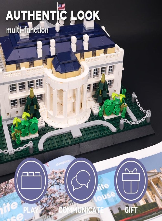 ArtorBricks White House Architecture Building Blocks Set, 894 Pieces Miniature Model Kit for Adults, Washington DC Landmark Collection, Intricate Home Office Desk Decor, Creative Gift for Hobbyists - Image 3