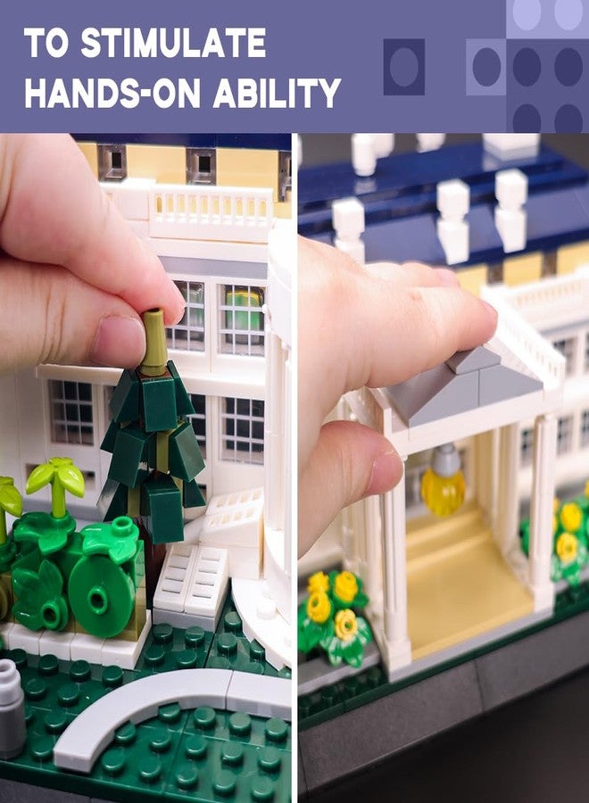 ArtorBricks White House Architecture Building Blocks Set, 894 Pieces Miniature Model Kit for Adults, Washington DC Landmark Collection, Intricate Home Office Desk Decor, Creative Gift for Hobbyists - Image 4