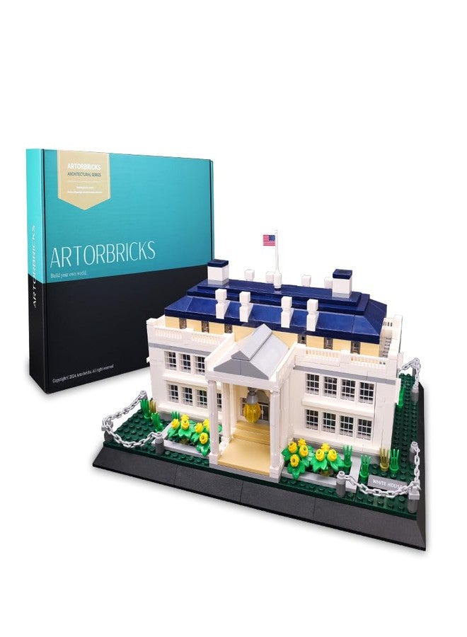 ArtorBricks White House Architecture Building Blocks Set, 894 Pieces Miniature Model Kit for Adults, Washington DC Landmark Collection, Intricate Home Office Desk Decor, Creative Gift for Hobbyists - Image 1