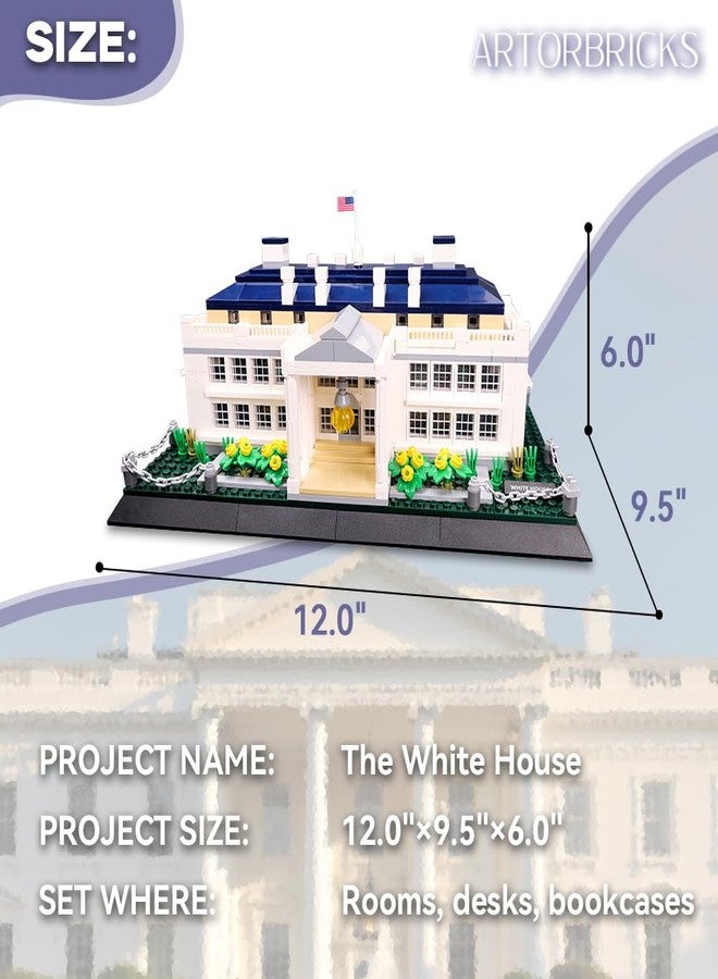 ArtorBricks White House Architecture Building Blocks Set, 894 Pieces Miniature Model Kit for Adults, Washington DC Landmark Collection, Intricate Home Office Desk Decor, Creative Gift for Hobbyists - Image 2