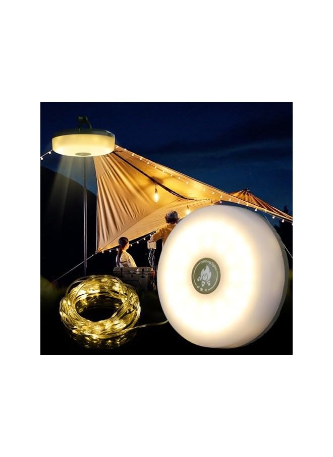 The Bros Camping String Lights - 6 Modes, USB Rechargeable, Waterproof & Portable, Perfect for Camping, Christmas, and Outdoor Use (32.8ft)  - Image 2