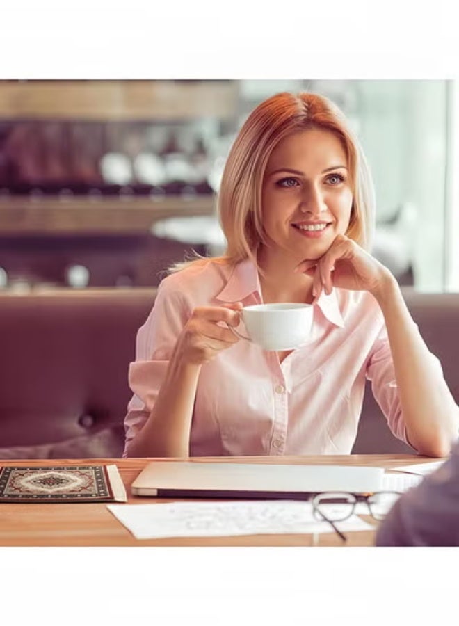 Peachjoy Coffee Mat Coffee Cup Mat Coffee Mug MatTable Mat Mouse Pad Rubber Rectangle 26.5x18x0.5 cm - Image 4