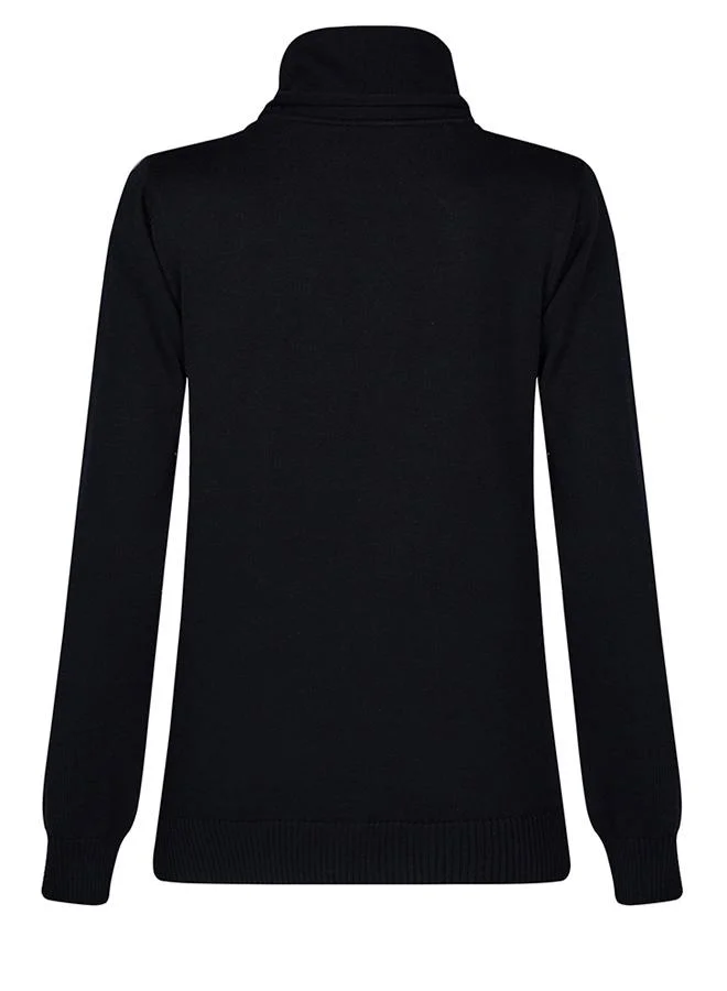 FELIX HARDY Navy Turtleneck Pullover for Women | Best Price UAE