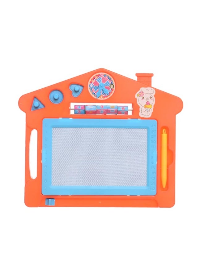 Plastic Magnetic Erasable Drawing And Writing Board With Creative Educational Operations Aiming To Teach Children - Orange - Image 1
