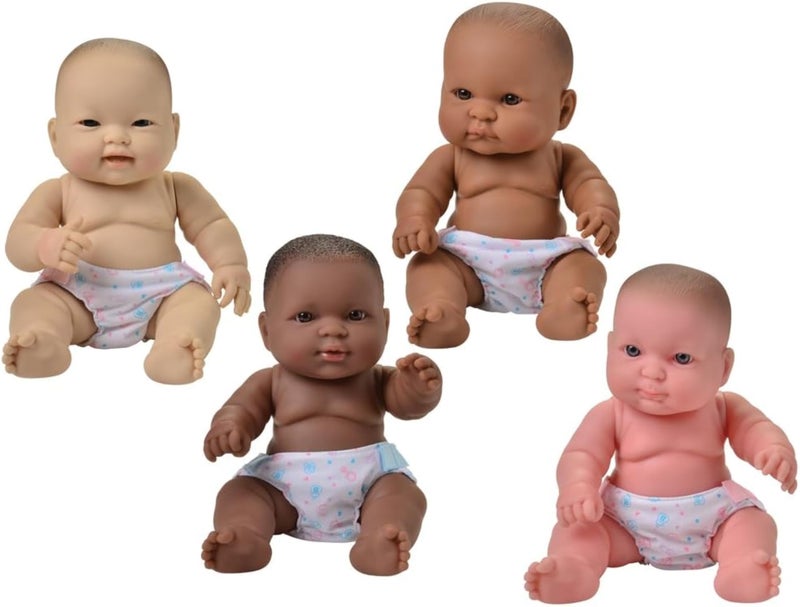 Constructive Playthings 10 Inch Huggable Multi-Cultural Baby Dolls, Multi-Ethnic Social Emotional Learning Toys for Kids, Set of 4 - Image 1