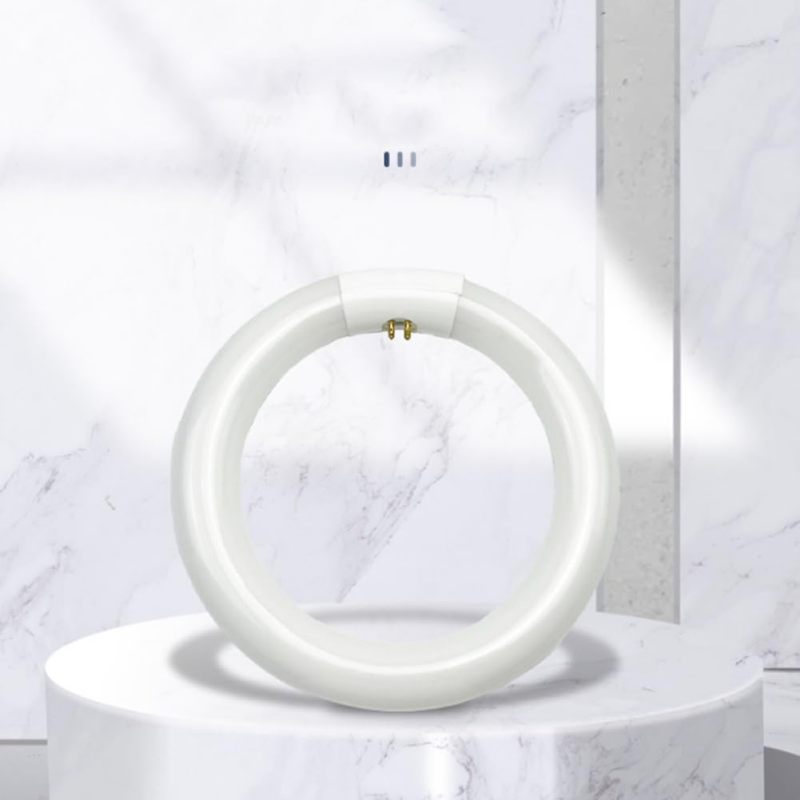 T9 Fluorescent Bulb 8 Inch Circline: Frosted Glass Diffused Cool White Light - 2 Pack 22W FC8T9/CW Single-Pin Base for Residential Commercial Ceiling Fixture Replacement - Image 4