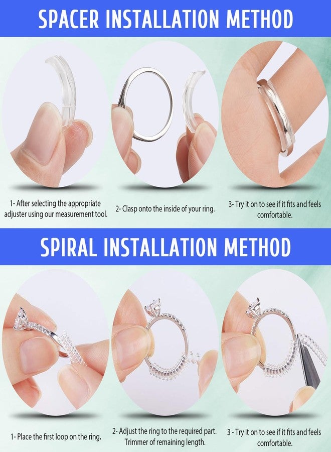 Eiito Ring Sizer Adjuster for Loose Rings,14Pack 14 Sizes Guards, Spacers & Tighteners, Fits Bands 1Up to 9mm, Reduces Size by 0.5-1.5 for Women and Men - Image 4