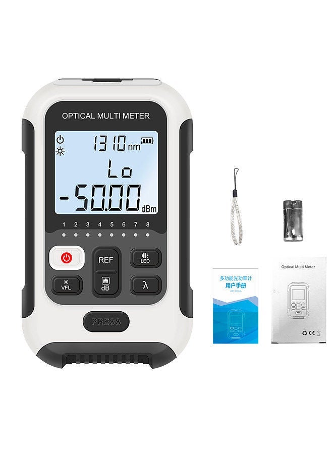 جهاز قياس الطاقة الضوئية 3 في 1 محمول وخفيف الوزن وجهاز اختبار الشبكة عالي الدقة بشاشة رقمية وجهاز اختبار الألياف الضوئية مع ضوء LED - Image 1