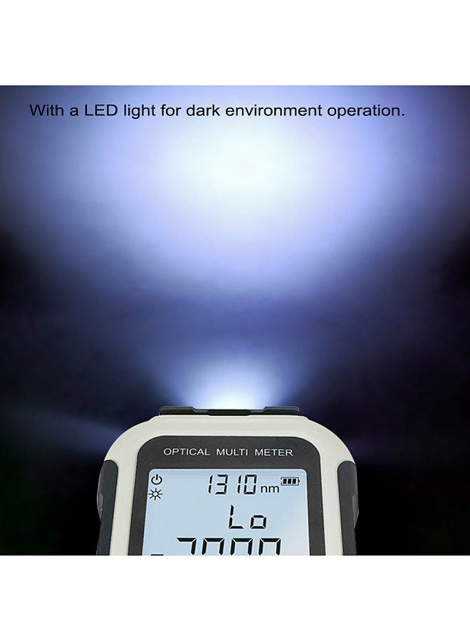 جهاز قياس الطاقة الضوئية 3 في 1 محمول وخفيف الوزن وجهاز اختبار الشبكة عالي الدقة بشاشة رقمية وجهاز اختبار الألياف الضوئية مع ضوء LED - Image 5