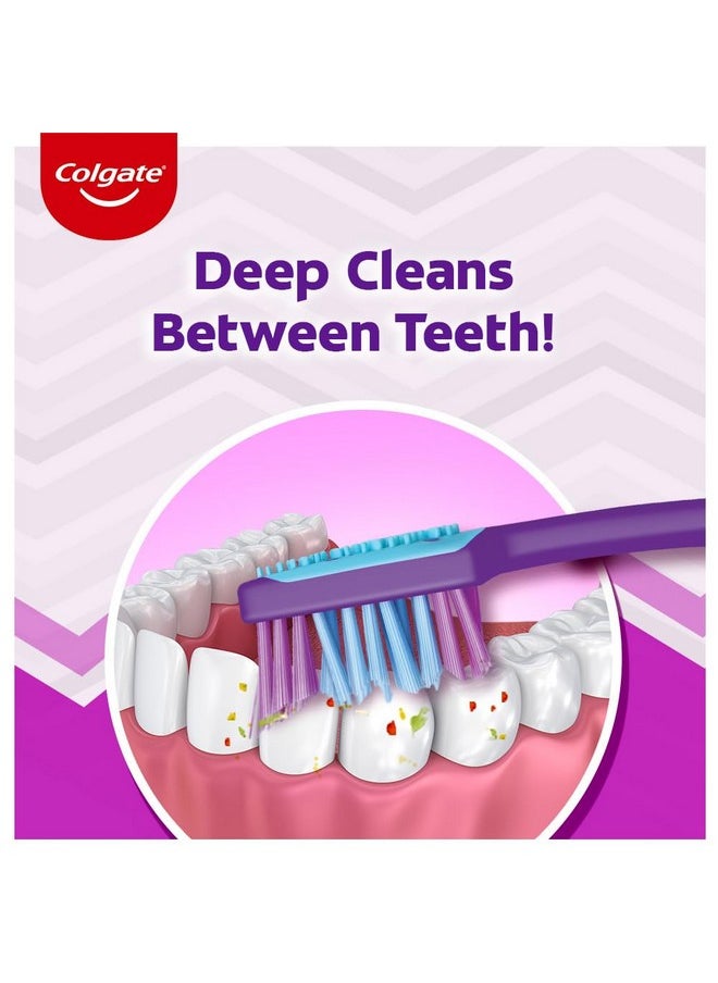 Zigzag Soft Bristle Toothbrush 6 Pcs Multicolour Compact Brush Head For Deep & Complete Cleansing