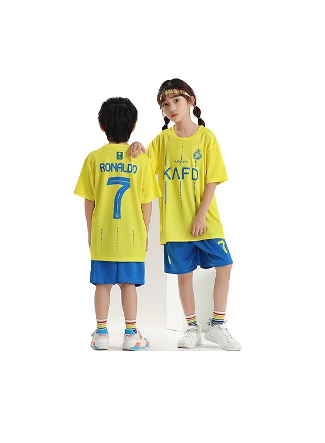 Youth football Riyadh victory home children's clothing football sports game football uniform suit jersey - Image 1