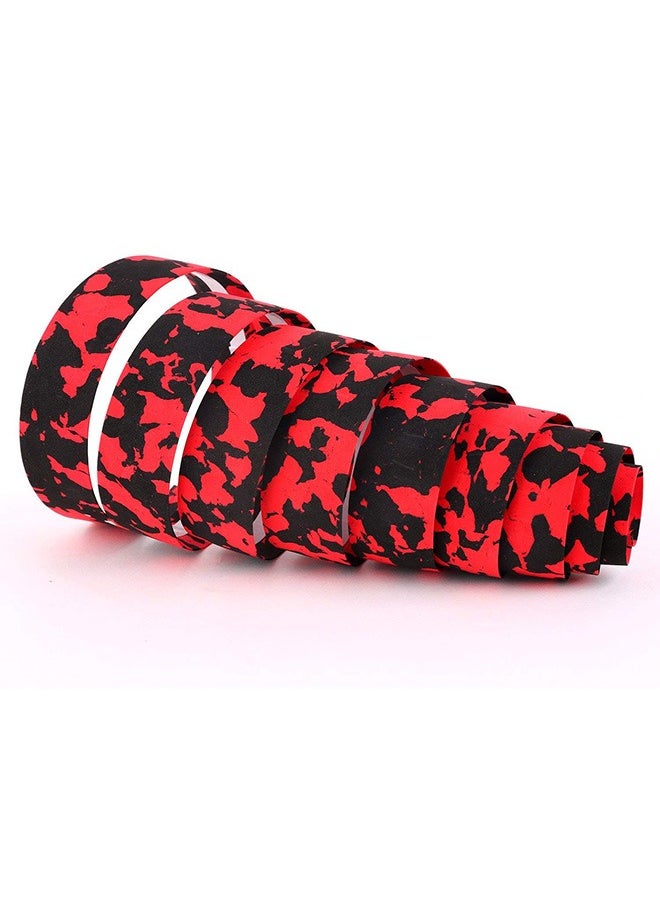 Generic - 1 Pair Cycling Handlebars Tape, Bicycle Bar Wraps, Super Soft Bike Bicycle Cycling Handlebar Tape Wraps with Bar Plugs (Red & Black) - Image 1