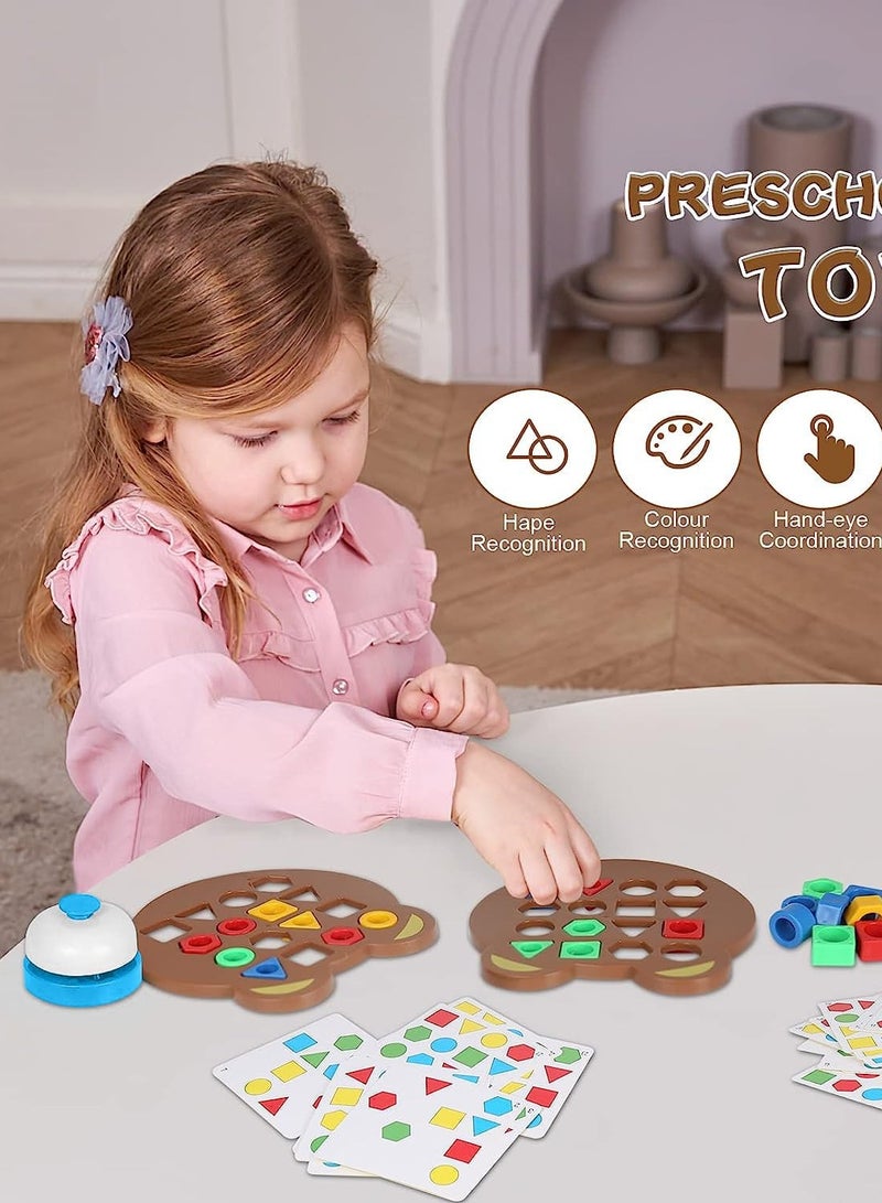 Baby Sensory Toys, Board Game Puzzles for 3 Year Olds, Toddler Toys for Educational Learning And Color Sorting - Image 4