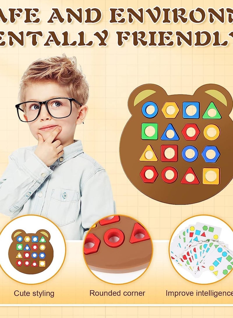 Baby Sensory Toys, Board Game Puzzles for 3 Year Olds, Toddler Toys for Educational Learning And Color Sorting - Image 2