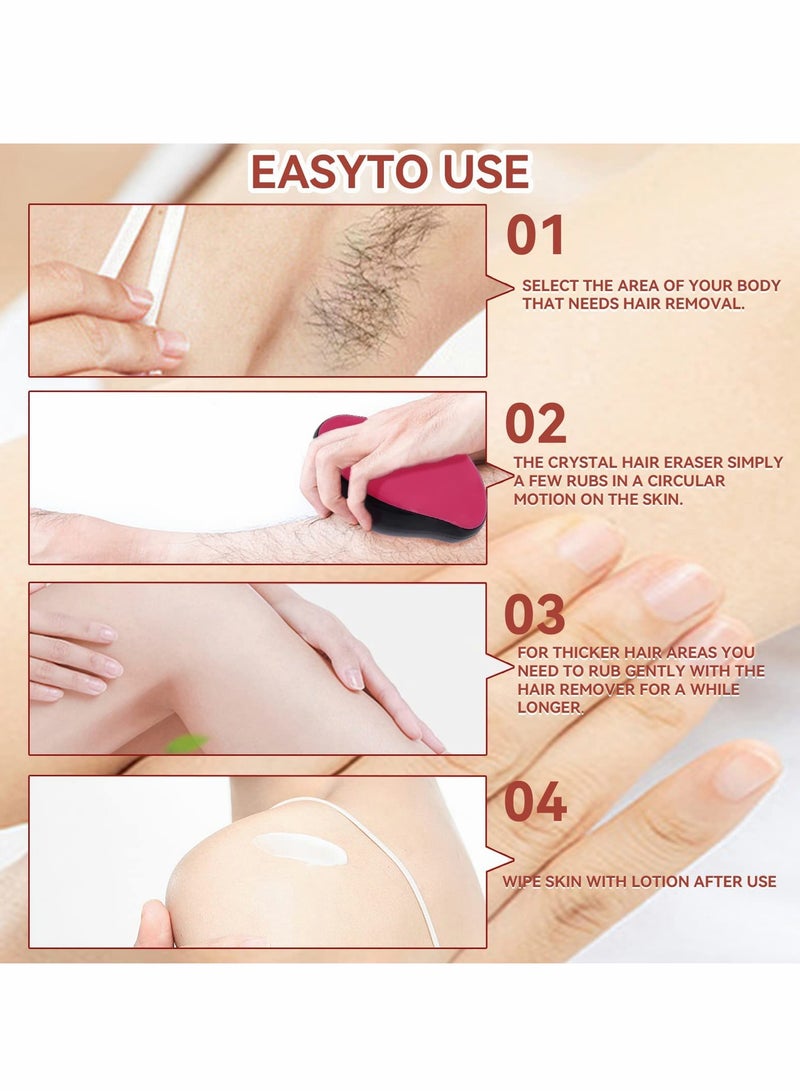 KASTWAVE New Bleame Crystal Hair Eraser, Magic Crystal Hair Removal, Painless Hair Removal Tool for Men & Women - Image 4