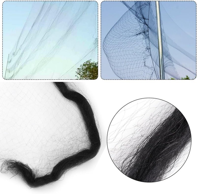 klarako Anti-bird Netting, Net Anti Bird Black Anti Bird Mist Net Mesh Prevent Huting Catching Fruit Crop Garden Helps Keep Birds From Fruits Crops(153M) - Image 1