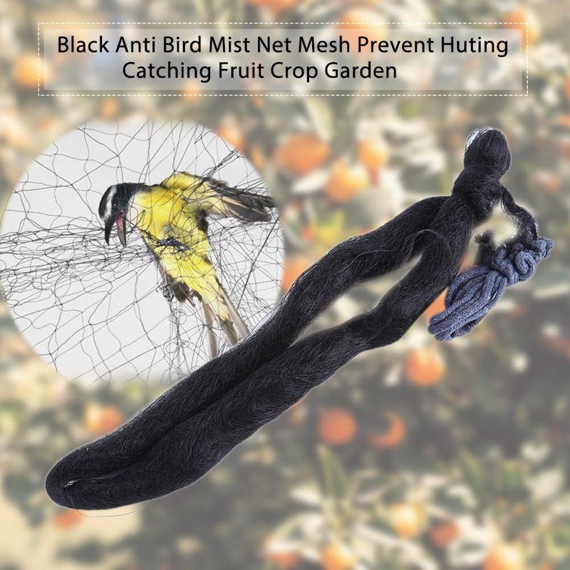 klarako Anti-bird Netting, Net Anti Bird Black Anti Bird Mist Net Mesh Prevent Huting Catching Fruit Crop Garden Helps Keep Birds From Fruits Crops(153M) - Image 4