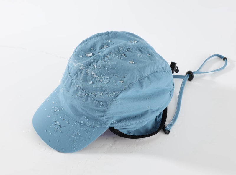 Home Prefer Waterproof Men's Winter Hats Warm Fleece Lined Earflaps Baseball Cap Trapper Hat (Blue) - Image 4