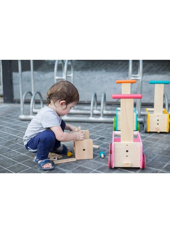 PlanToys Wooden Transforming Robot Tool Box With Wrench, Nuts & Bolts, Wooden Planks, And Shapes; Sustainably Made From Rubberwood And Nontoxic Paints And Dyes  - Image 3