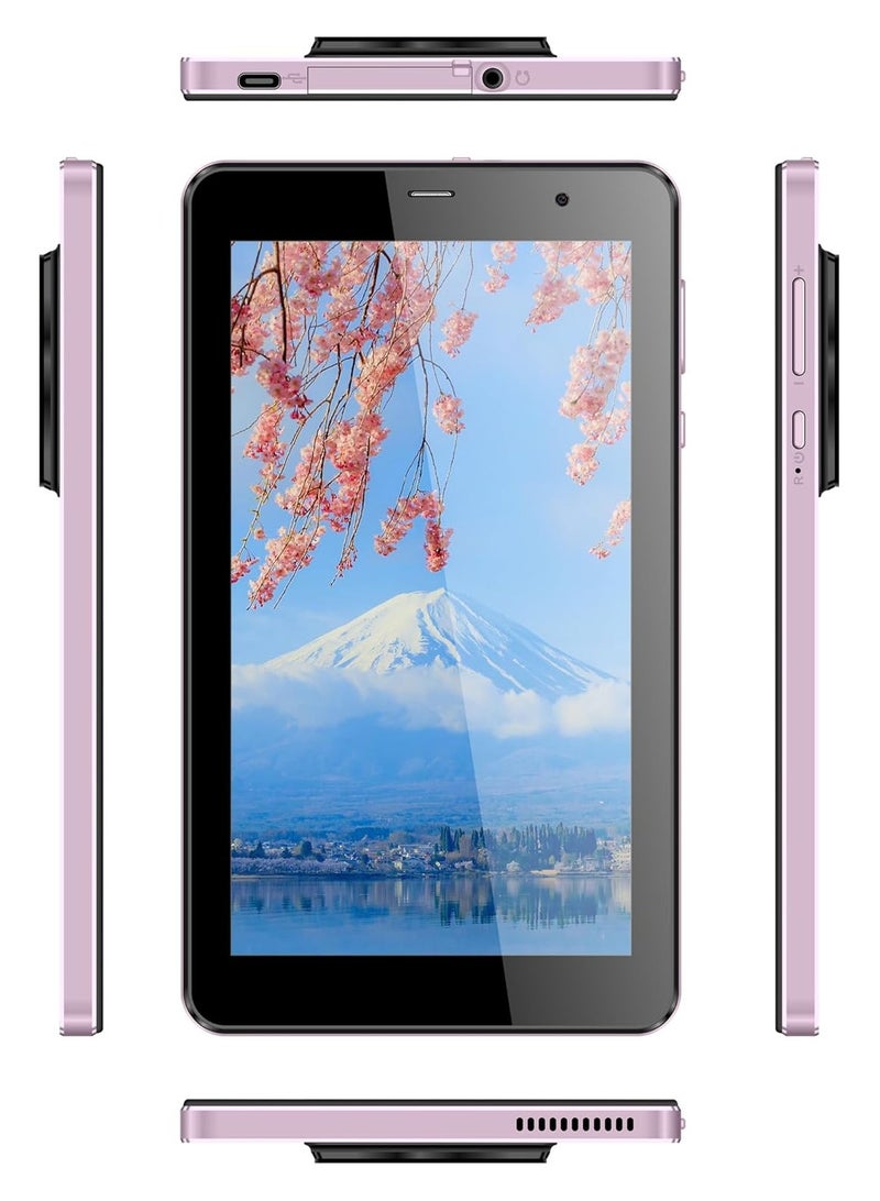REBENUO 7 Inch Tablet,Android 13 Tablet,Quad Core Processor,8GB RAM 512GB ROM,512GB Expand,Dual Camera,Tablet with SIM, WiFi,Bluetooth,Case,StylusCM518 Pro (Purple) - Image 2