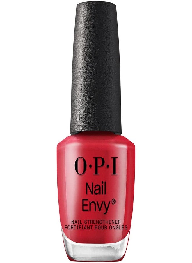 OPI Nail Envy, Colored Nail Strengthener Treatment, Vegan formula with Biotin, Calcium, Vitamin A, C and E, Repairs Damaged Nails, 95% Stronger Nails in 1 Week, Big Apple Red, Red, 15ml - Image 1