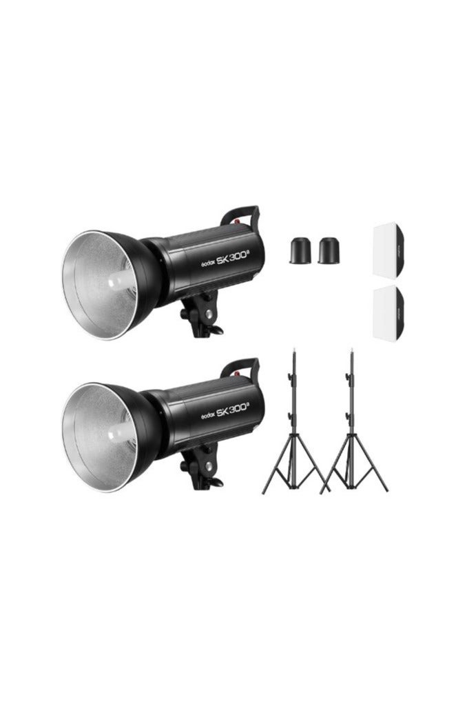 Godox Godox SK300 II Studio Flash 2-Head Kit – Powerful 300W Monolight Set for Photography - Image 1