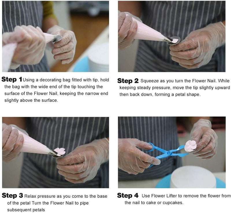 Huayu Cake Decorating Tips and Icing Piping Tips Coupler With 48pcs Piping Tips Instructions - Image 4