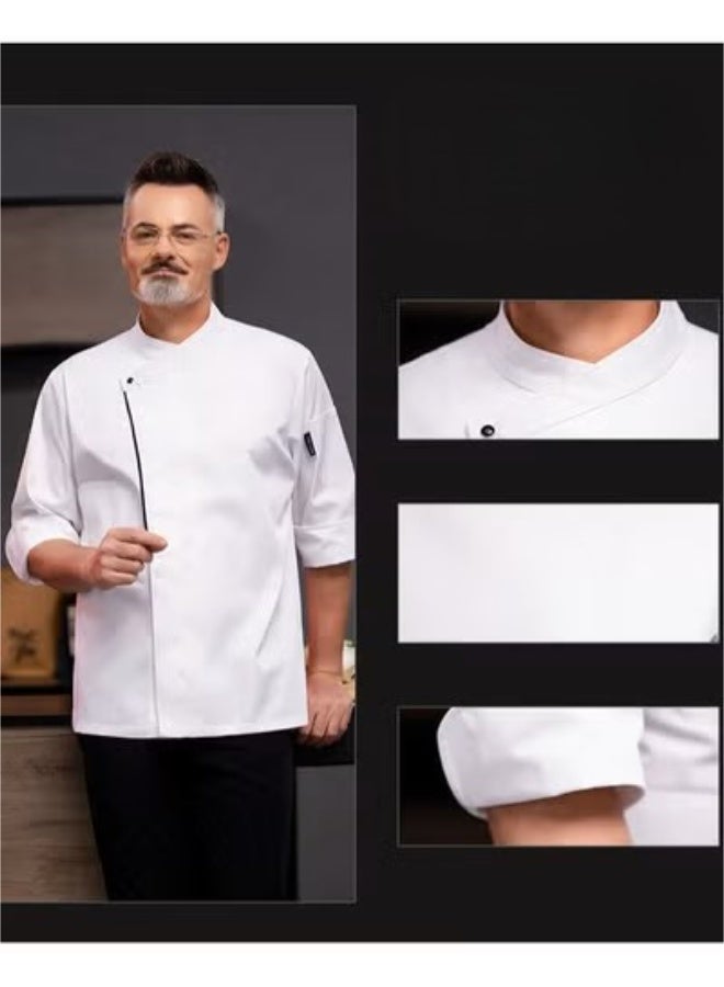 Restaurant Chef Uniform  Chef Coat and Apron Set for Men Women - Image 4