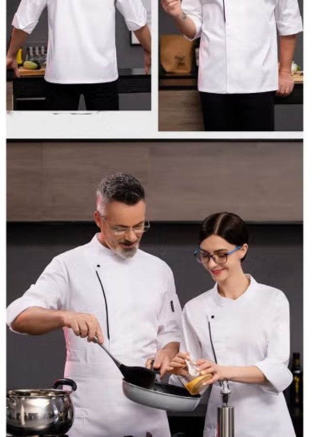 Restaurant Chef Uniform  Chef Coat and Apron Set for Men Women - Image 5