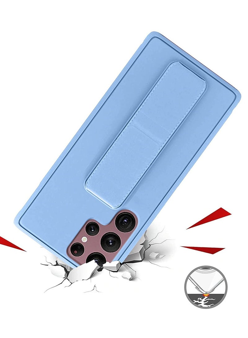 BORTONY Magnetic Stand & Holder, Premium Silicone Hand Strap Grip, Car Mount Kickstand And Finger Grip Case Cover For Samsung Galaxy S22 Ultra - Image 2