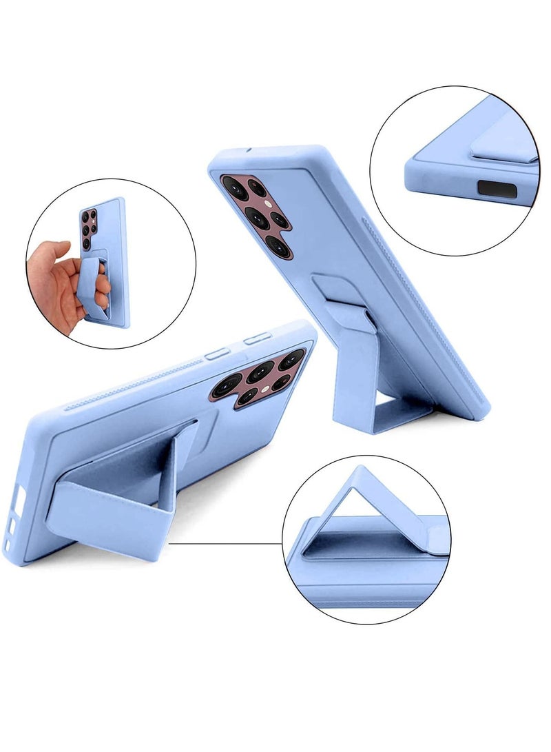 BORTONY Magnetic Stand & Holder, Premium Silicone Hand Strap Grip, Car Mount Kickstand And Finger Grip Case Cover For Samsung Galaxy S22 Ultra - Image 4