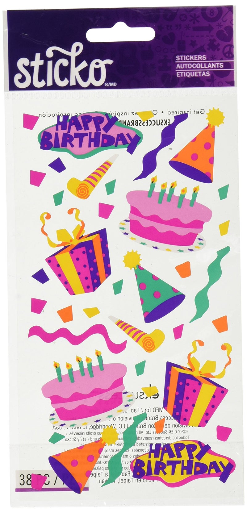 Sticko Sticker Birthday Fun (38 Pieces) SPPR18, Other - Image 5