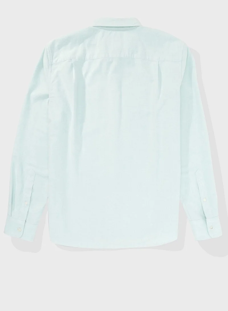 امريكان ايجل Essential Band Collar Classic Fit Button Up Shirt