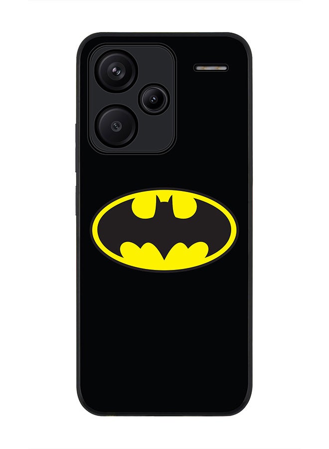 Stylizedd Rugged Black Edge Case for Xiaomi Redmi Note 13 Pro Plus, Slim fit Soft Case Flexible Rubber Edges Anti Drop TPU Gel Thin Cover -  The Bat - Image 1