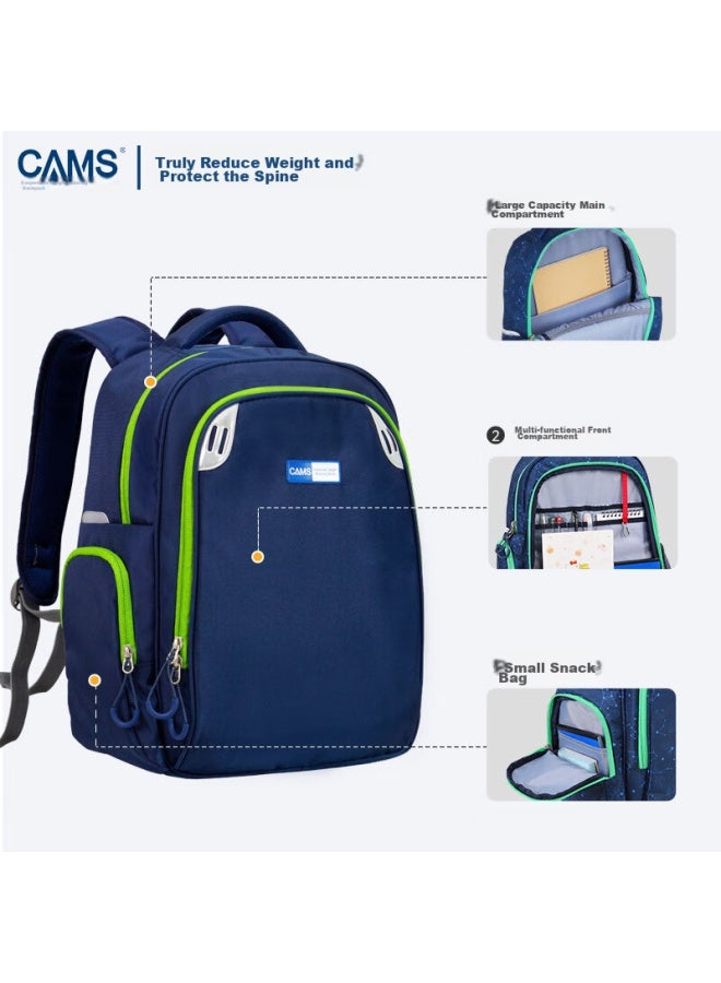 Cams Suspended Weight-reducing Backpack, Grades 1-4, Spine-protecting, Ultra-lightweight, Double Shoulder, Chami Red, S03202kj, Antibacterial Version - Image 5