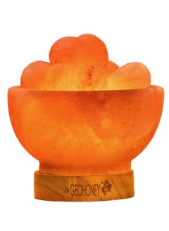 GEOHONEY Geohoney - Himalayan Salt Fire Bowl Lamp with Heart Crystals  - Image 1