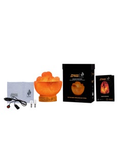 GEOHONEY Geohoney - Himalayan Salt Fire Bowl Lamp with Heart Crystals  - Image 5
